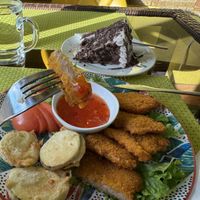 Nuggets platter  at Bosco Verde Italian Vegan Restaurant in Ulaanbaatar