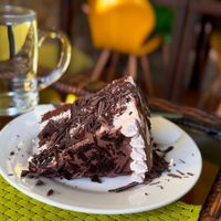 Yumm vegan chocolate cake to live for 🤤  at Bosco Verde Italian Vegan Restaurant in Ulaanbaatar