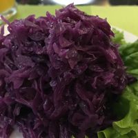 Red Cabbage Salad at Bosco Verde Italian Vegan Restaurant in Ulaanbaatar