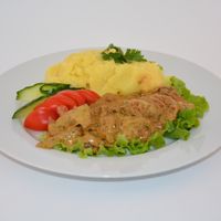 Voronoff steik italian style at Bosco Verde Italian Vegan Restaurant in Ulaanbaatar