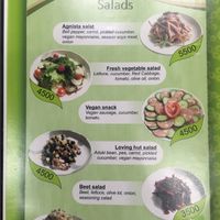Salad menu at Vitos Vegan - Витос веган in Ulaanbaatar