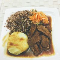 Vegan steak at Vitos Vegan - Витос веган in Ulaanbaatar