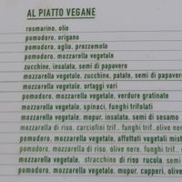 Menù pizze vegane at Pizzeria A Modo Bio in Pesaro