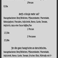 Frühstückskarte at Frollein Elfriede in Worms