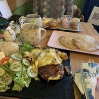 „Bauernfrühstück“, additional pancakes and „derfs e bissje mehr soi?"  at Frollein Elfriede in Worms