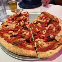 Marinara, caramelized onions, red pepper, pineapple, no cheese   at Rhombus Guys in Fargo