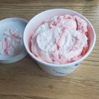 Cherry 🍒 vanilla 😋 ice cream at The Nile Cafe in Philadelphia