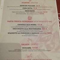 Vegan menu at SaleRosso in Antiparos