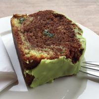 Pistazien-Schokoladencake at Airtime Cafe in Lauterbrunnen