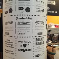 Menu at Airtime Cafe in Lauterbrunnen