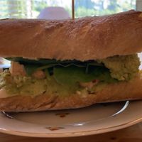 Vegan sandwich  at Airtime Cafe in Lauterbrunnen