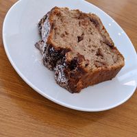 Vegan Banana bread at Airtime Cafe in Lauterbrunnen
