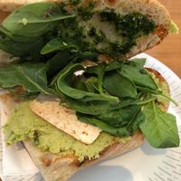 Inside of sandwich at Airtime Cafe in Lauterbrunnen