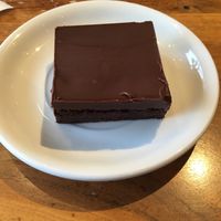 fudge-like brownie at Panthere Verte - St. Denis in Montreal