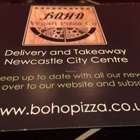 Vegan Pizza at The Bohemian in Newcastle Upon Tyne