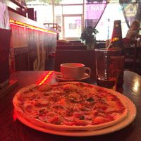 vegan pepperoni pizza at The Bohemian in Newcastle Upon Tyne