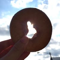 glazed cake donut at Hugs and Donuts in Houston