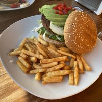 Soy burger  at Fruzion in Paracas