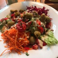 Big salad at Gruene Kombuese in Rostock