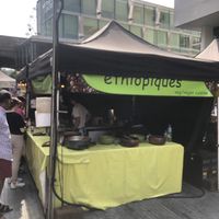Pictured is the stand  at Ethiopiques - South Bank in South East London