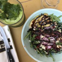 Salad and juice  at Buddy VEGGY in Rome