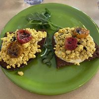 Bruschetta with scrambled tofu at Buddy VEGGY in Rome