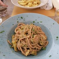 Carbonara & Pasta salsiccia e broccoli at Buddy VEGGY in Rome