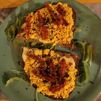 scrambled smoked tofu at Buddy VEGGY in Rome