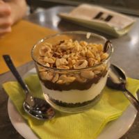 cheesecake dessert with peanuts at Buddy VEGGY in Rome