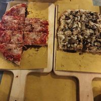 Truffle pizza and amatricana pizza at Buddy VEGGY in Rome