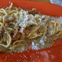 Carbonara Spagetti at Buddy VEGGY in Rome