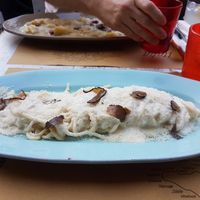 Overly creamy truffle pasta at Buddy VEGGY in Rome