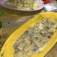 Carbonara (back) and Gricia (front) which was a little too pepper and Parmesan heavy for my liking   at Buddy VEGGY in Rome