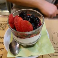 Cheesecake with fruits at Buddy VEGGY in Rome