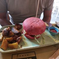 Beyond meat burger at Buddy VEGGY in Rome