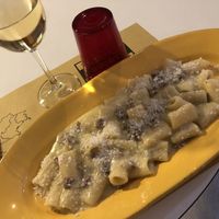 Vegan pasta carbonara  at Buddy VEGGY in Rome