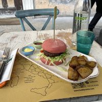 Vegan brunch burger  at Buddy VEGGY in Rome