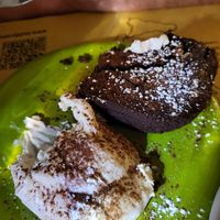 Brownie and cream at Buddy VEGGY in Rome