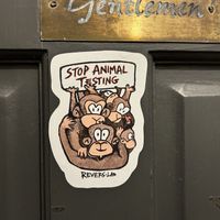 Bathroom stickers   at Buddy VEGGY in Rome