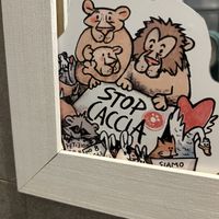 Bathroom stickers   at Buddy VEGGY in Rome