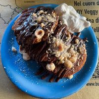 Pancakes with hazelnut spread & cream  at Buddy VEGGY in Rome