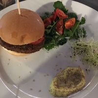 delicious vegan burger! at Buddy VEGGY in Rome