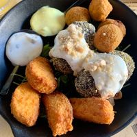 Nugget + olive + suppli  at Buddy VEGGY in Rome