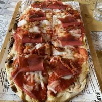 Pinsa mit Speck  at Buddy VEGGY in Rome