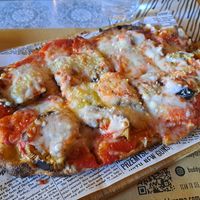 Pinsa Parmigiana at Buddy VEGGY in Rome