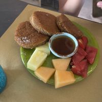 Pancakes with maple syrup  at Buddy VEGGY in Rome