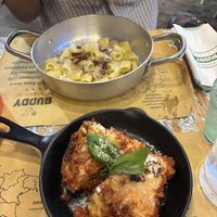 Lasagne and carbonara, looks the part but tasted bad  at Buddy VEGGY in Rome