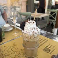 Iced coffee, whipped cream was especially delicious   at Buddy VEGGY in Rome