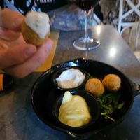 Fried olives. at Buddy VEGGY in Rome