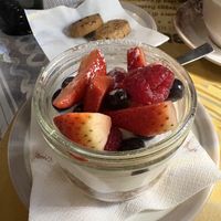 Cheese cake with fruitss  at Buddy VEGGY in Rome